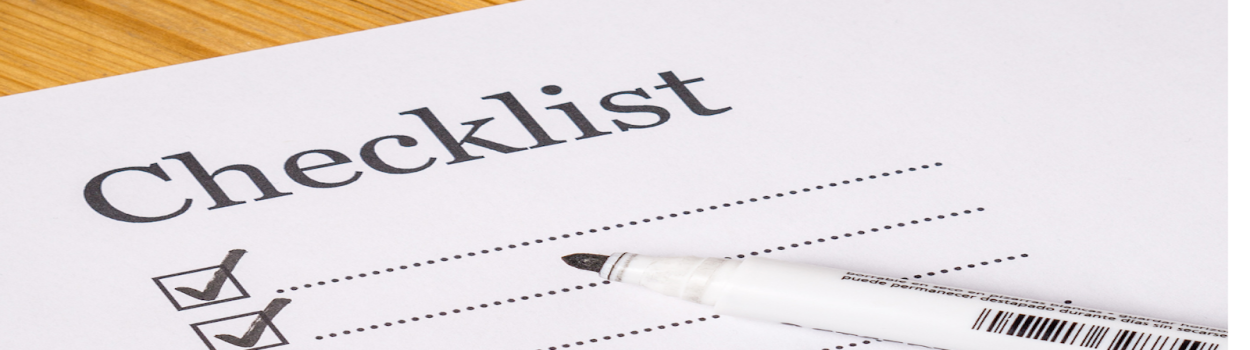 photo of blank checklist with marker laying on top.