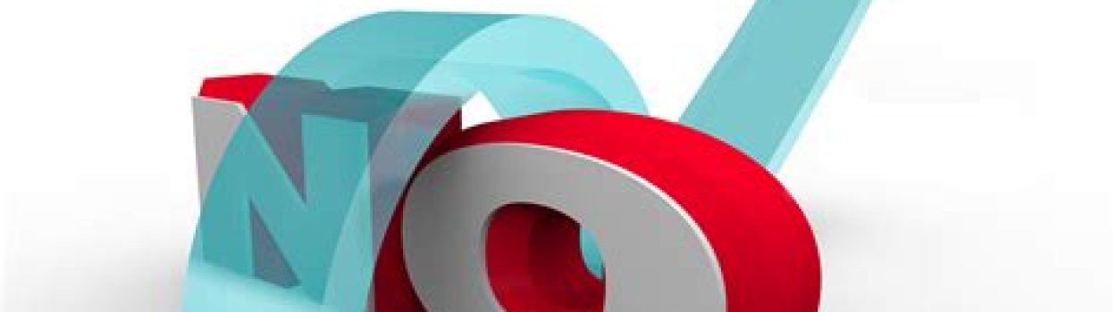 animated graphic of the word 'no' with arrow going over it and animated person walking up it